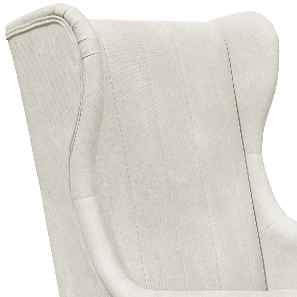Sessel Creme Samt