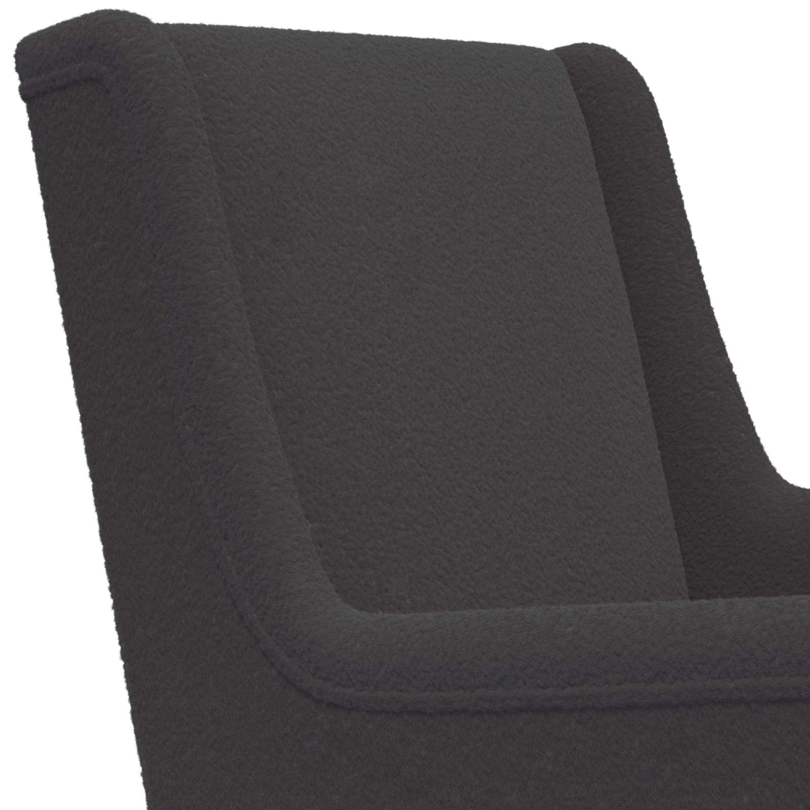 Sessel Dunkelgrau Bouclé