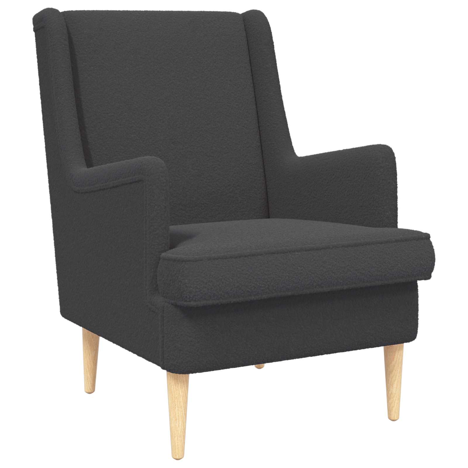Sessel Dunkelgrau Bouclé