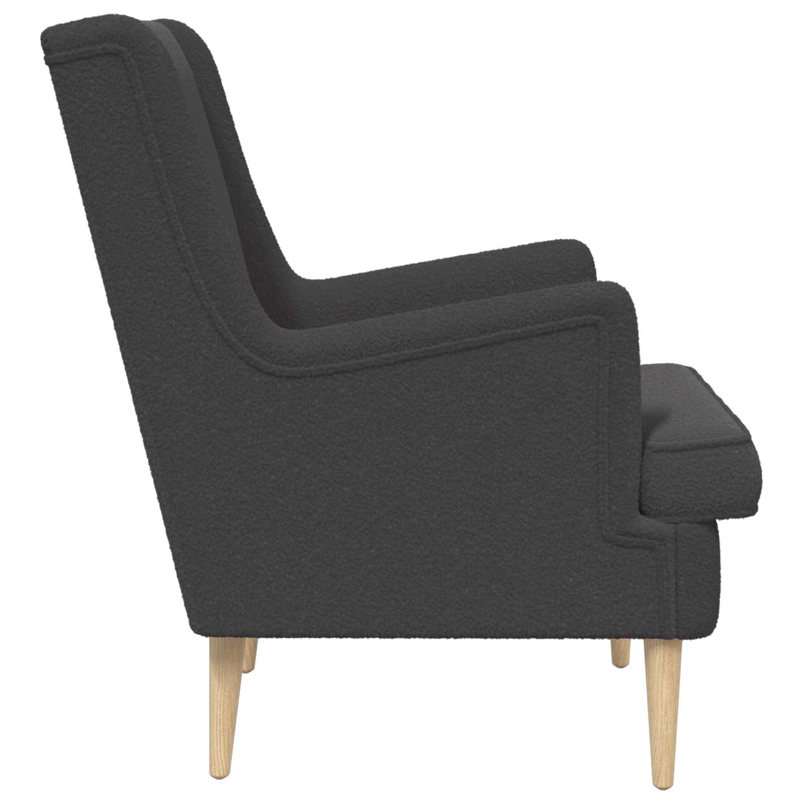 Sessel Dunkelgrau Bouclé