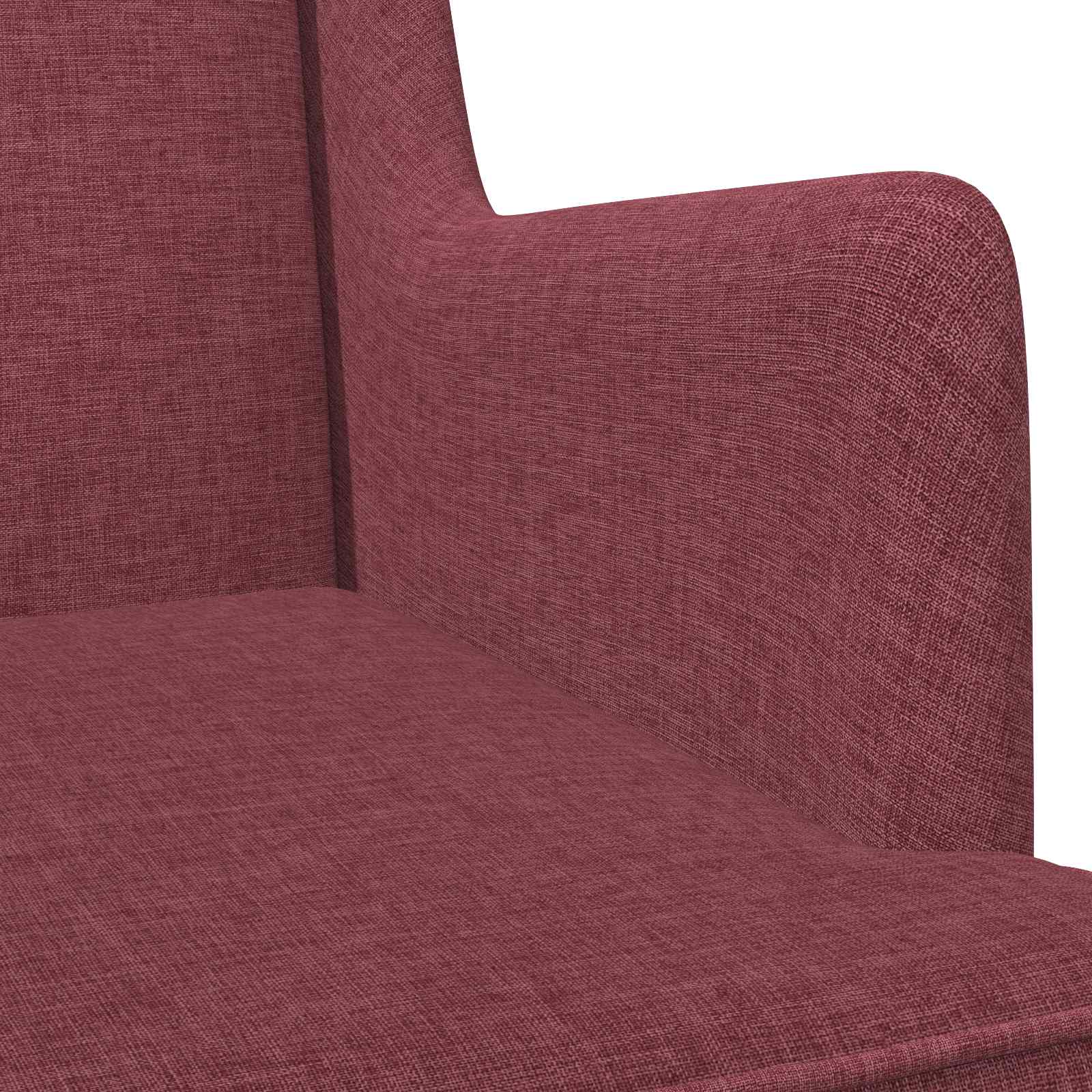 Schaukelstuhl Weinrot 62 x 80 x 85 cm Stoff