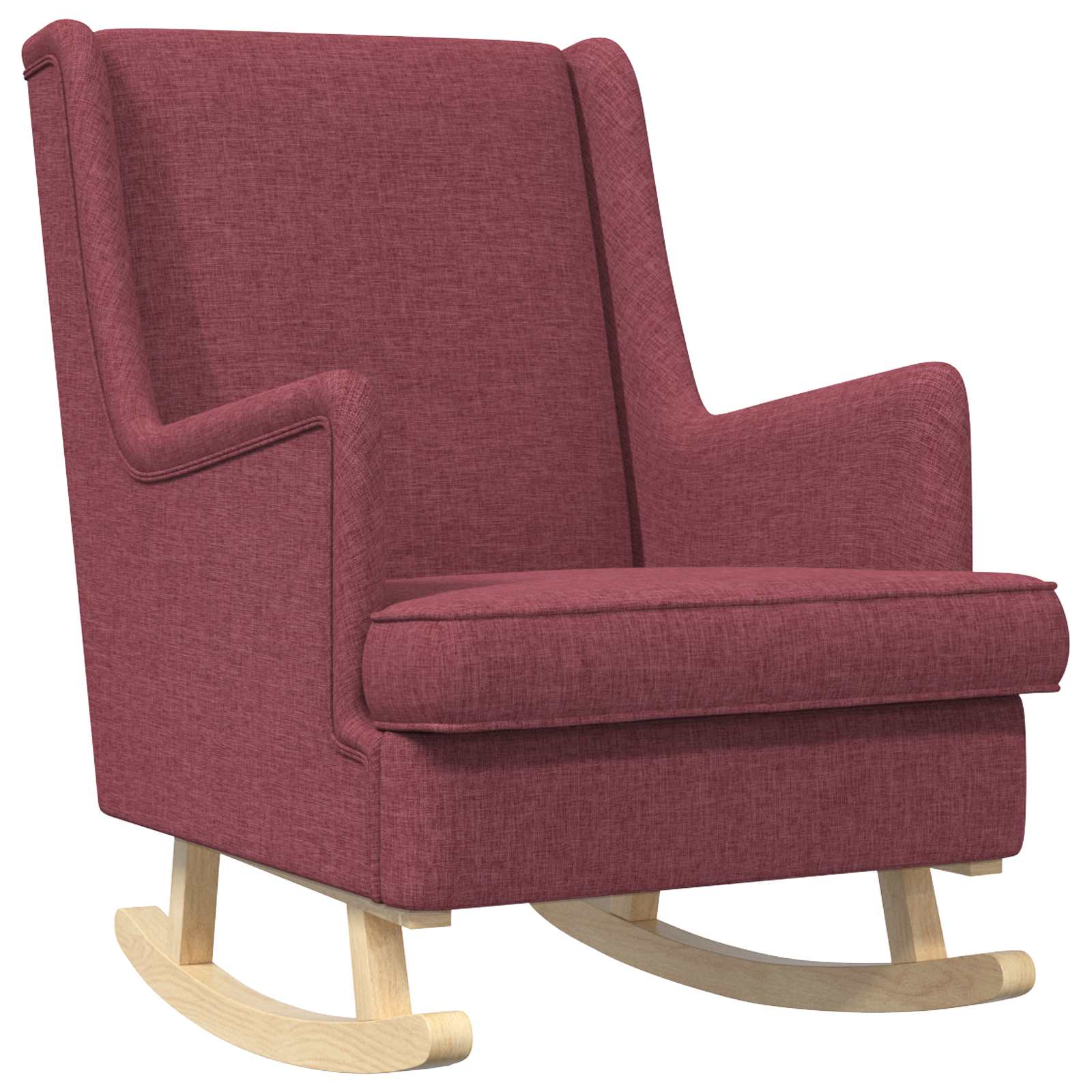 Schaukelstuhl Weinrot 62 x 80 x 85 cm Stoff