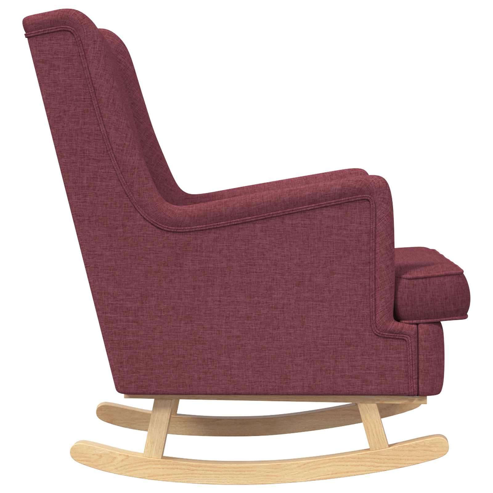 Schaukelstuhl Weinrot 62 x 80 x 85 cm Stoff
