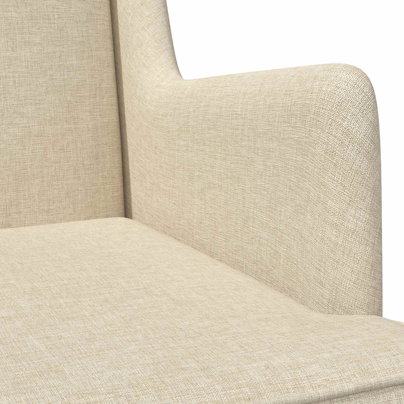 Schaukelstuhl Creme 62 x 80 x 85 cm Stoff