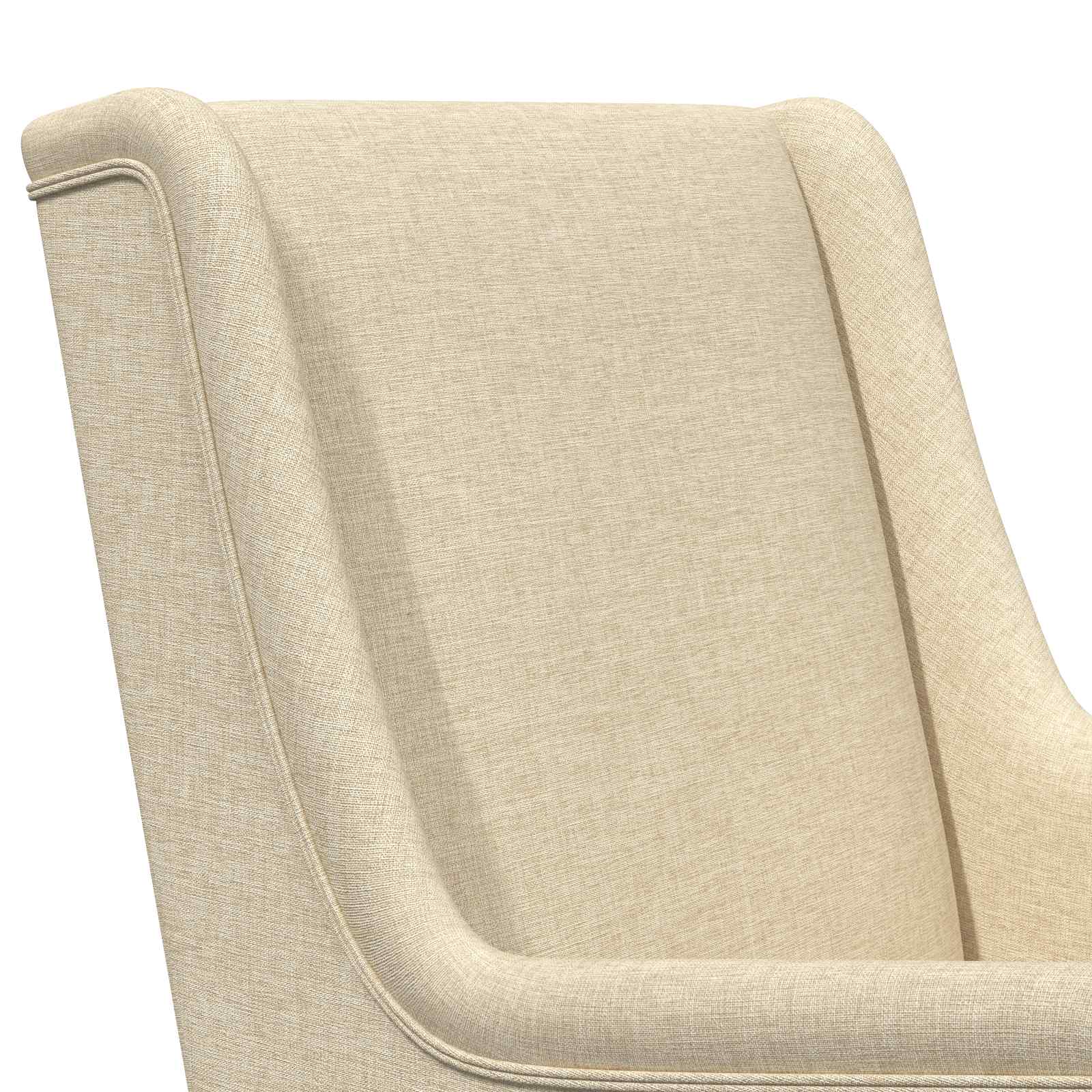 Schaukelstuhl Creme 62 x 80 x 85 cm Stoff