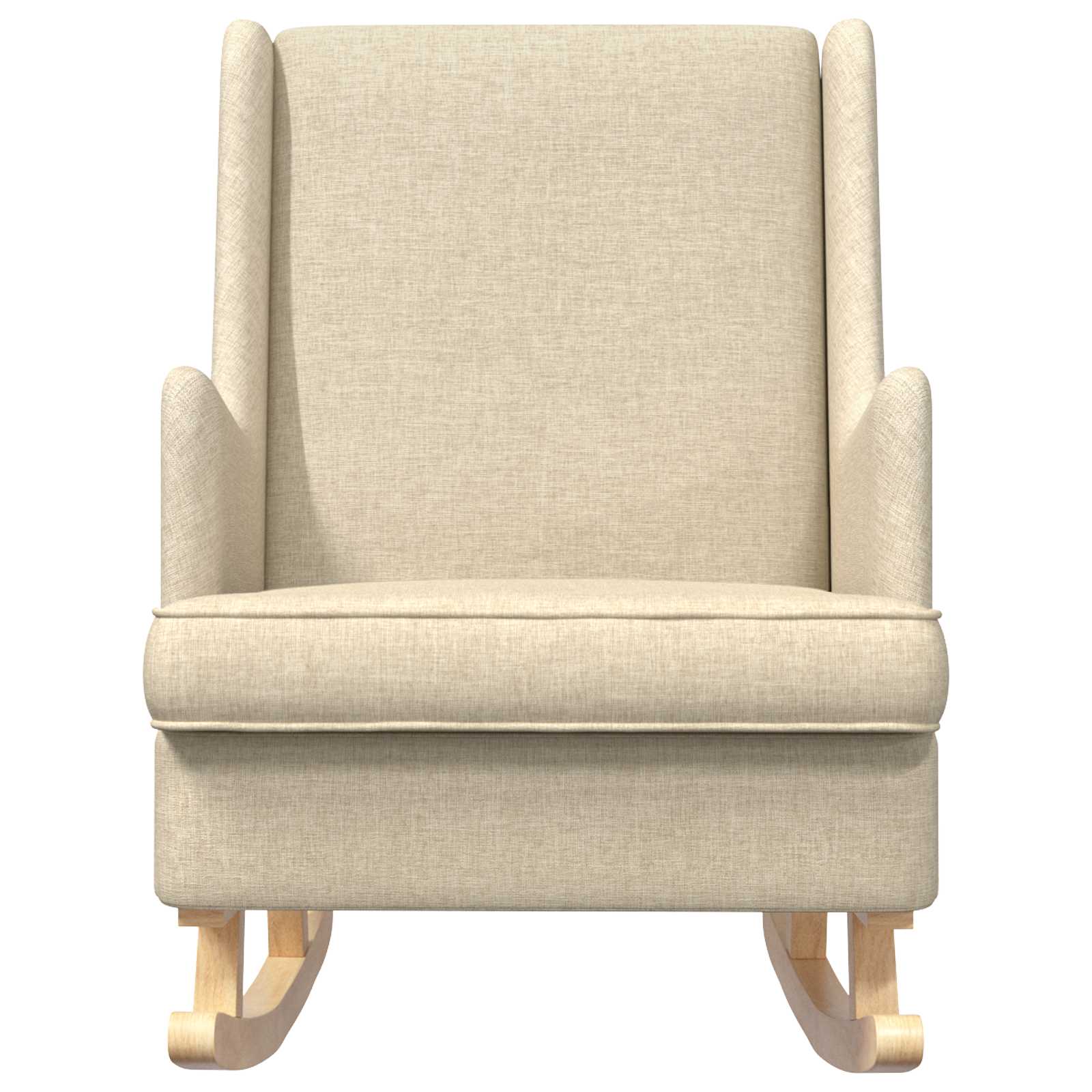 Schaukelstuhl Creme 62 x 80 x 85 cm Stoff