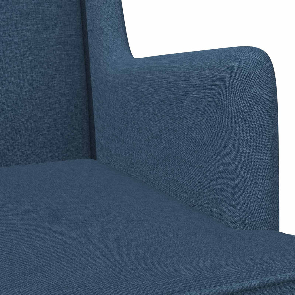 Schaukelstuhl Blau 62 x 80 x 85 cm Stoff