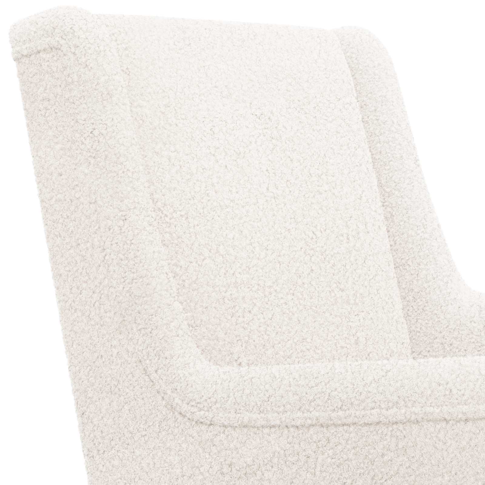Schaukelstuhl Creme 62 x 80 x 85 cm Bouclé