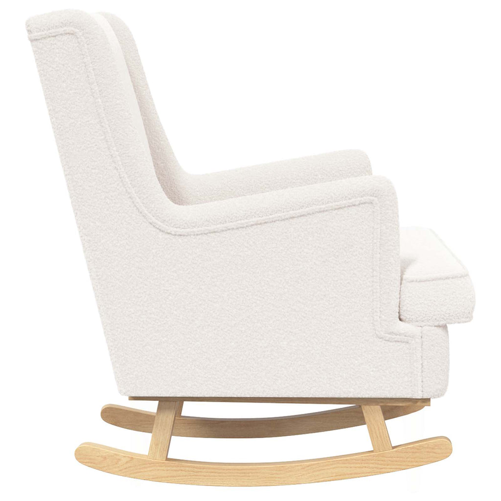 Schaukelstuhl Creme 62 x 80 x 85 cm Bouclé