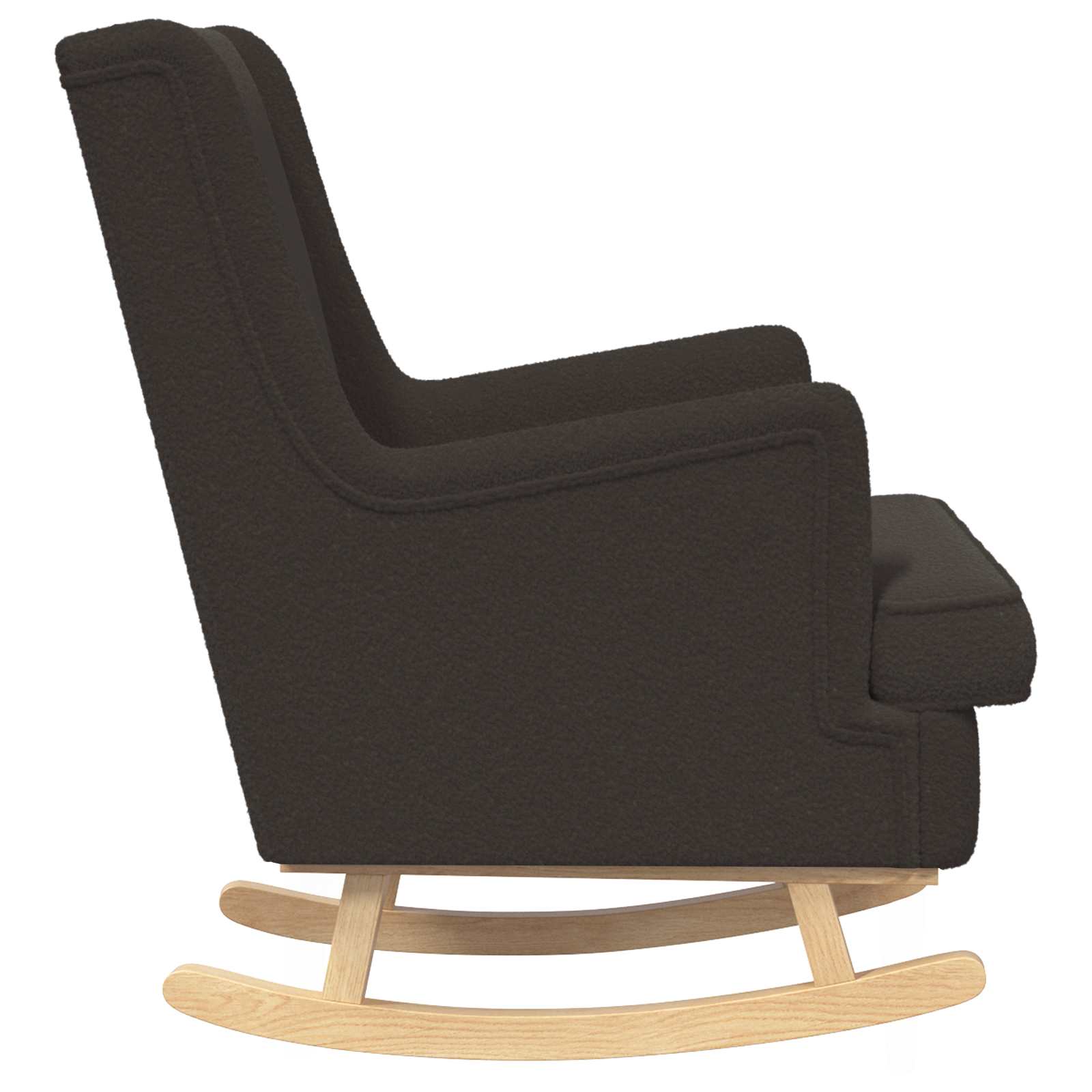 Schaukelstuhl Schwarz 62 x 80 x 85 cm Bouclé