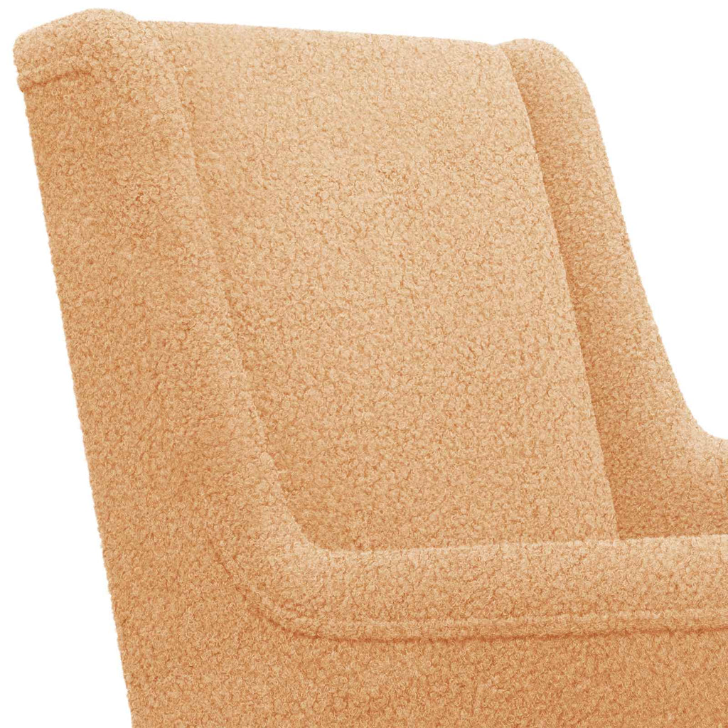 Schaukelstuhl Beige 62 x 80 x 85 cm Bouclé