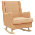 Schaukelstuhl Beige 62 x 80 x 85 cm Bouclé
