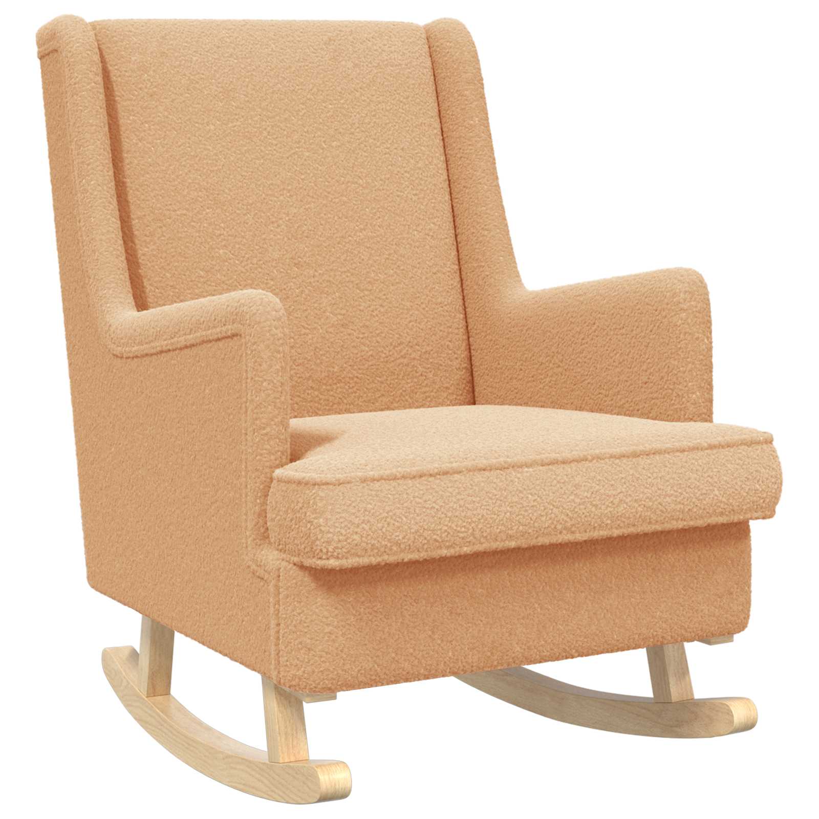 Schaukelstuhl Beige 62 x 80 x 85 cm Bouclé