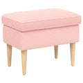 Hocker Rosa 55 x 35 x 41 cm Bouclé