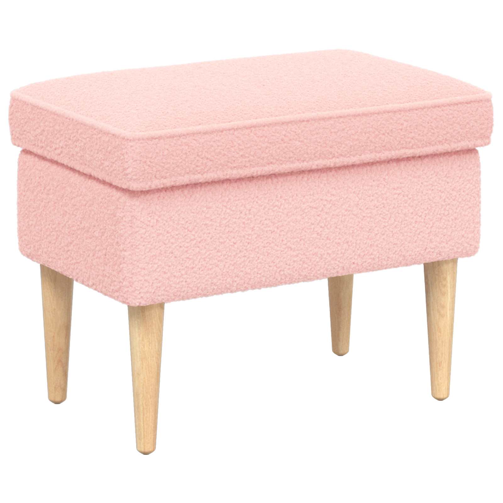 Hocker Rosa 55 x 35 x 41 cm Bouclé