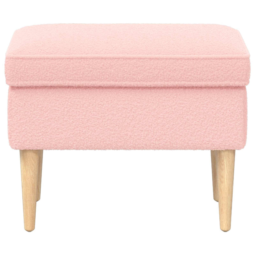 Hocker Rosa 55 x 35 x 41 cm Bouclé
