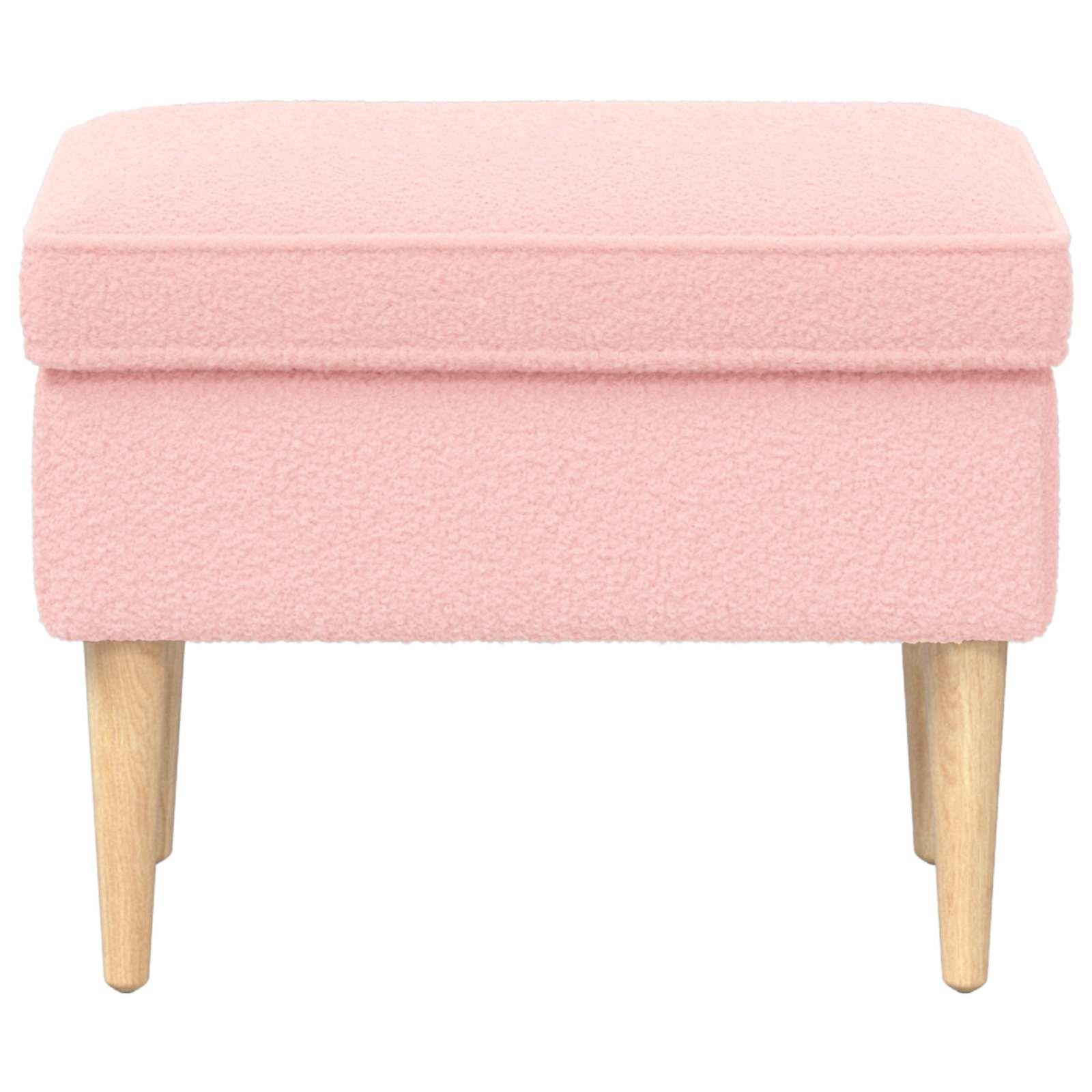 Hocker Rosa 55 x 35 x 41 cm Bouclé