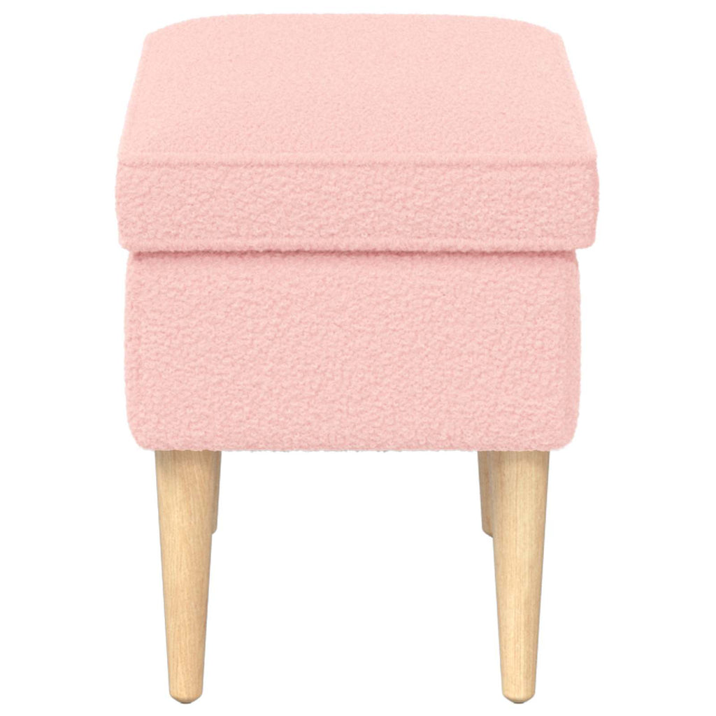 Hocker Rosa 55 x 35 x 41 cm Bouclé