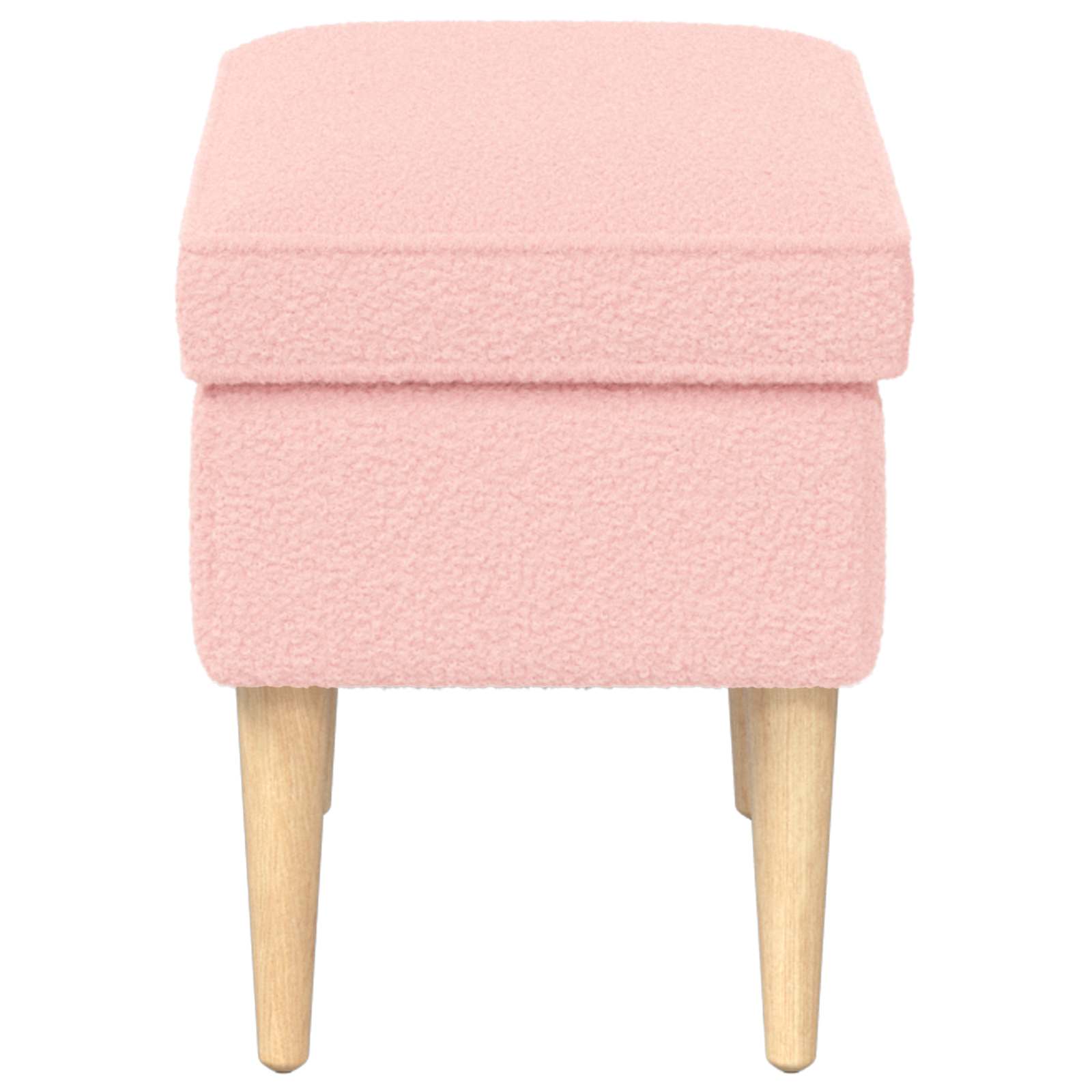 Hocker Rosa 55 x 35 x 41 cm Bouclé