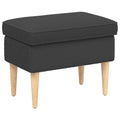 Hocker Dunkelgrau 55 x 35 x 41 cm Bouclé