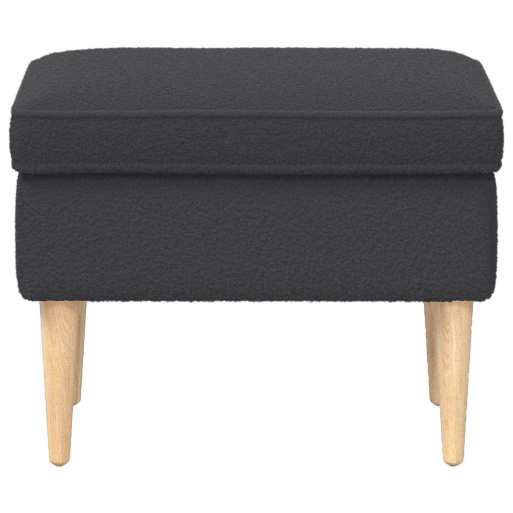 Hocker Dunkelgrau 55 x 35 x 41 cm Bouclé