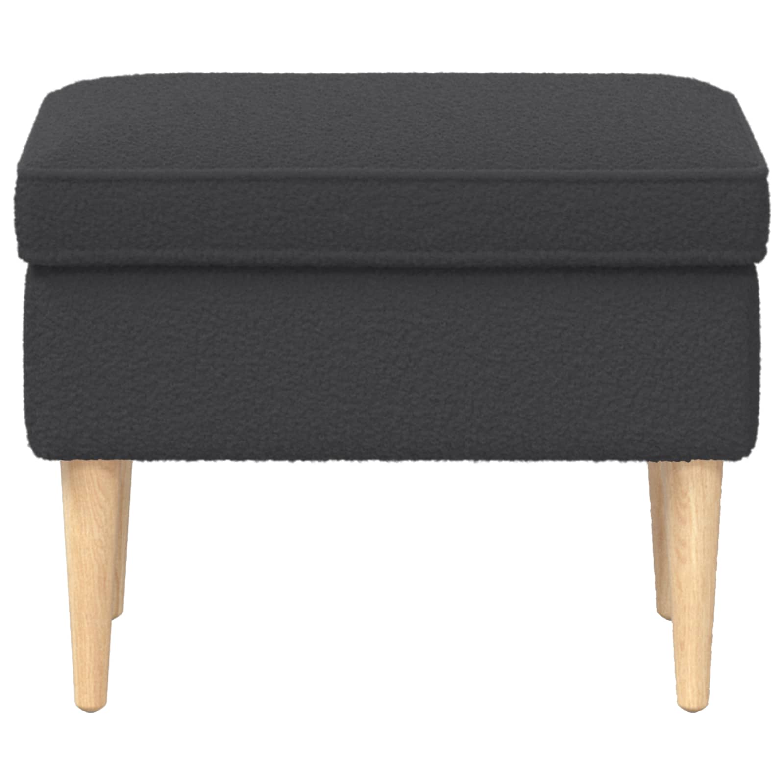 Hocker Dunkelgrau 55 x 35 x 41 cm Bouclé