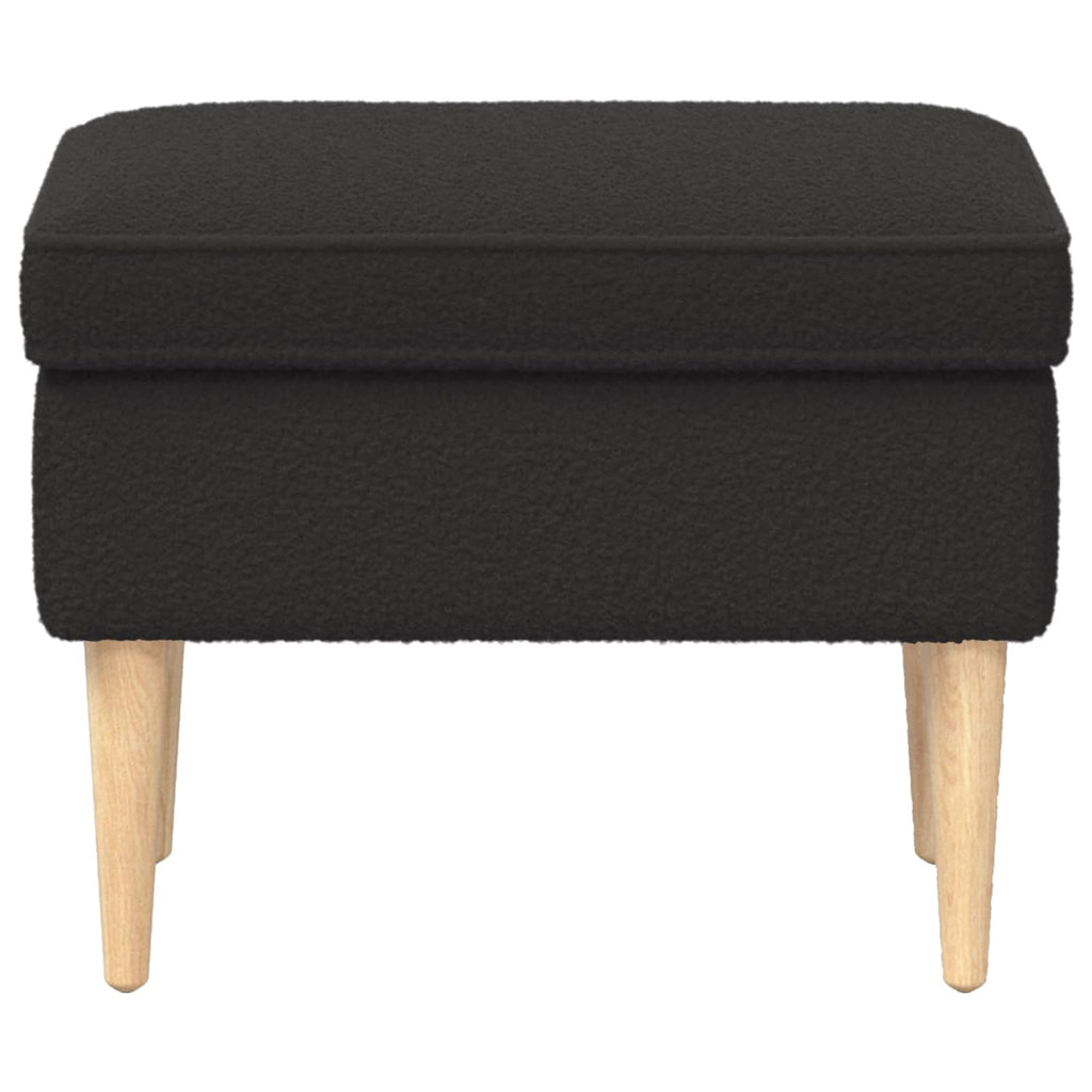 Hocker Schwarz 55 x 35 x 41 cm Bouclé