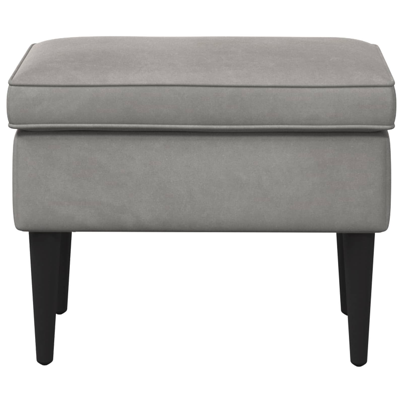 Hocker Hellgrau 55 x 35 x 41 cm Samt