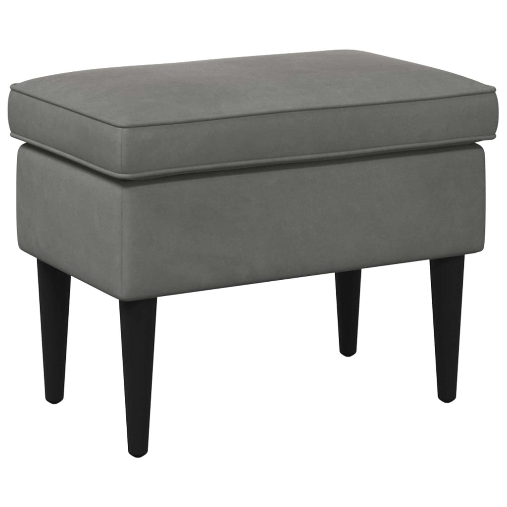 Hocker Dunkelgrau 55 x 35 x 41 cm Samt