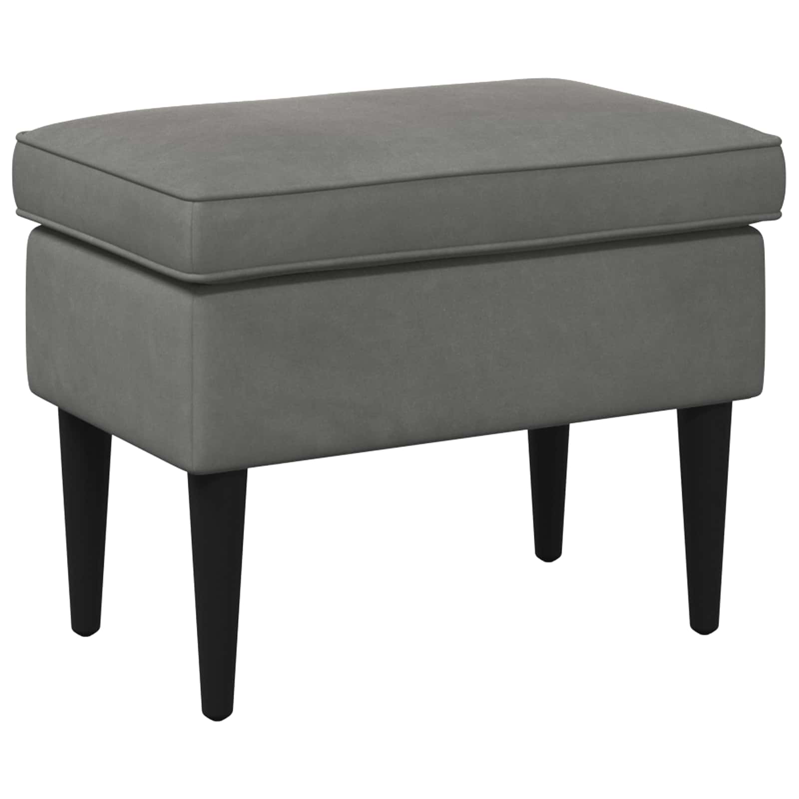Hocker Dunkelgrau 55 x 35 x 41 cm Samt