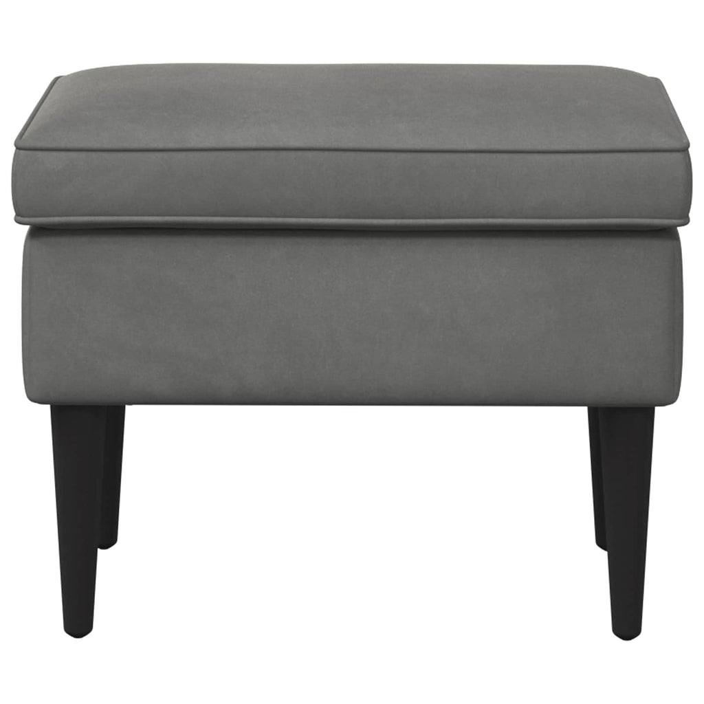 Hocker Dunkelgrau 55 x 35 x 41 cm Samt