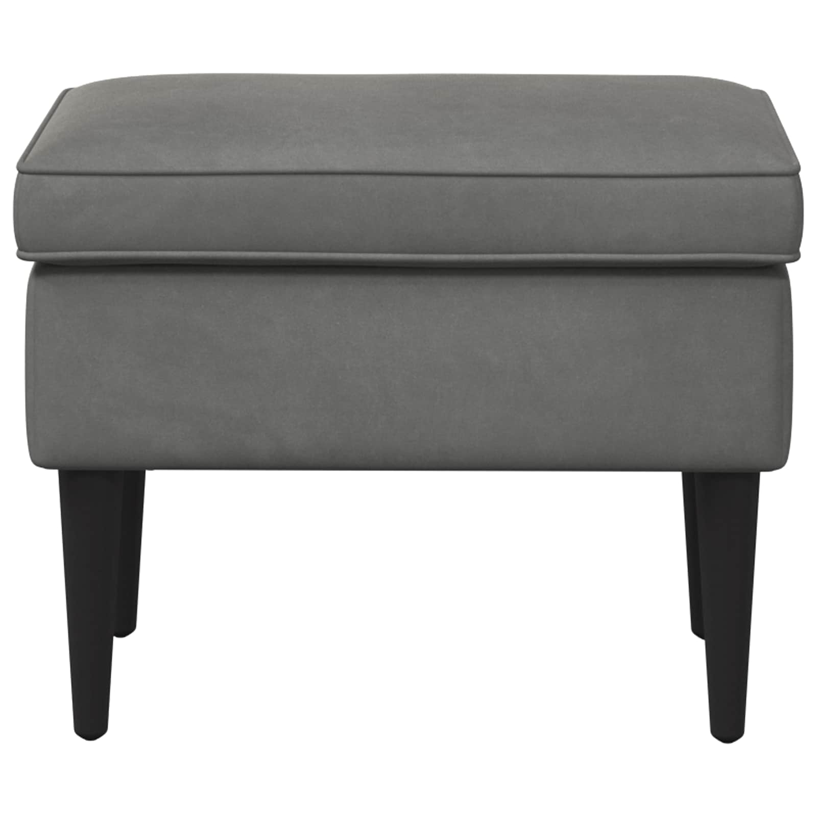 Hocker Dunkelgrau 55 x 35 x 41 cm Samt