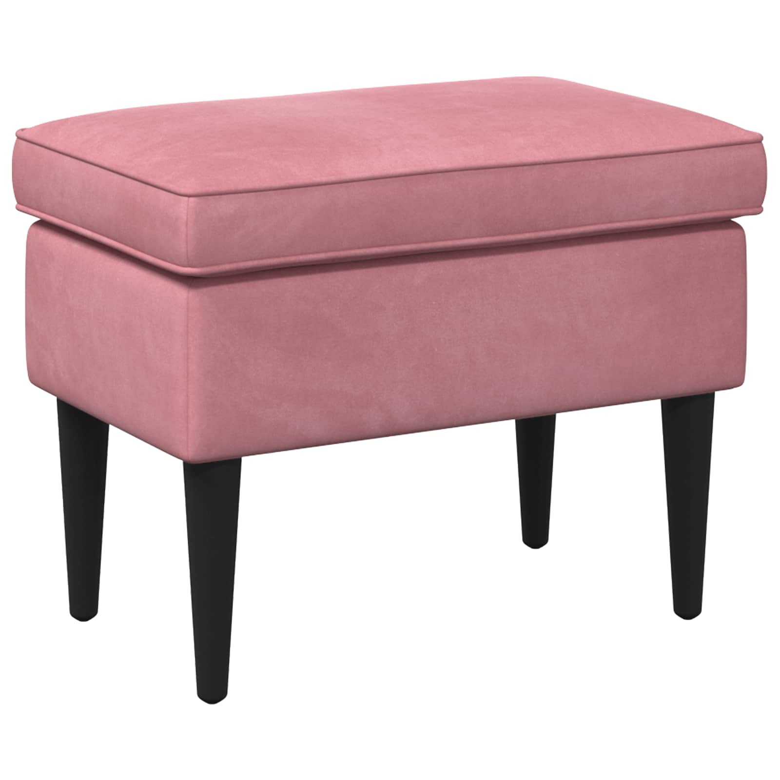 Hocker Rosa 55 x 35 x 41 cm Samt