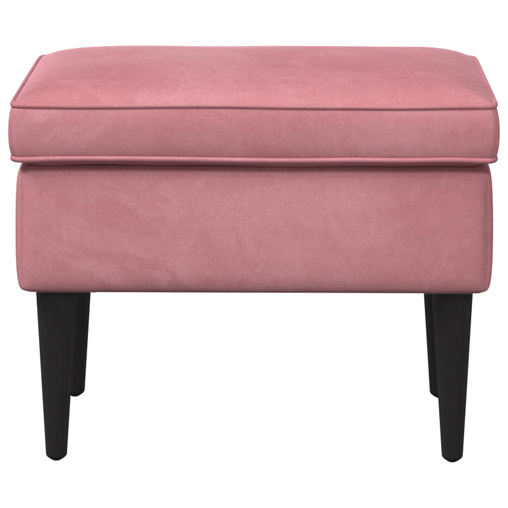 Hocker Rosa 55 x 35 x 41 cm Samt