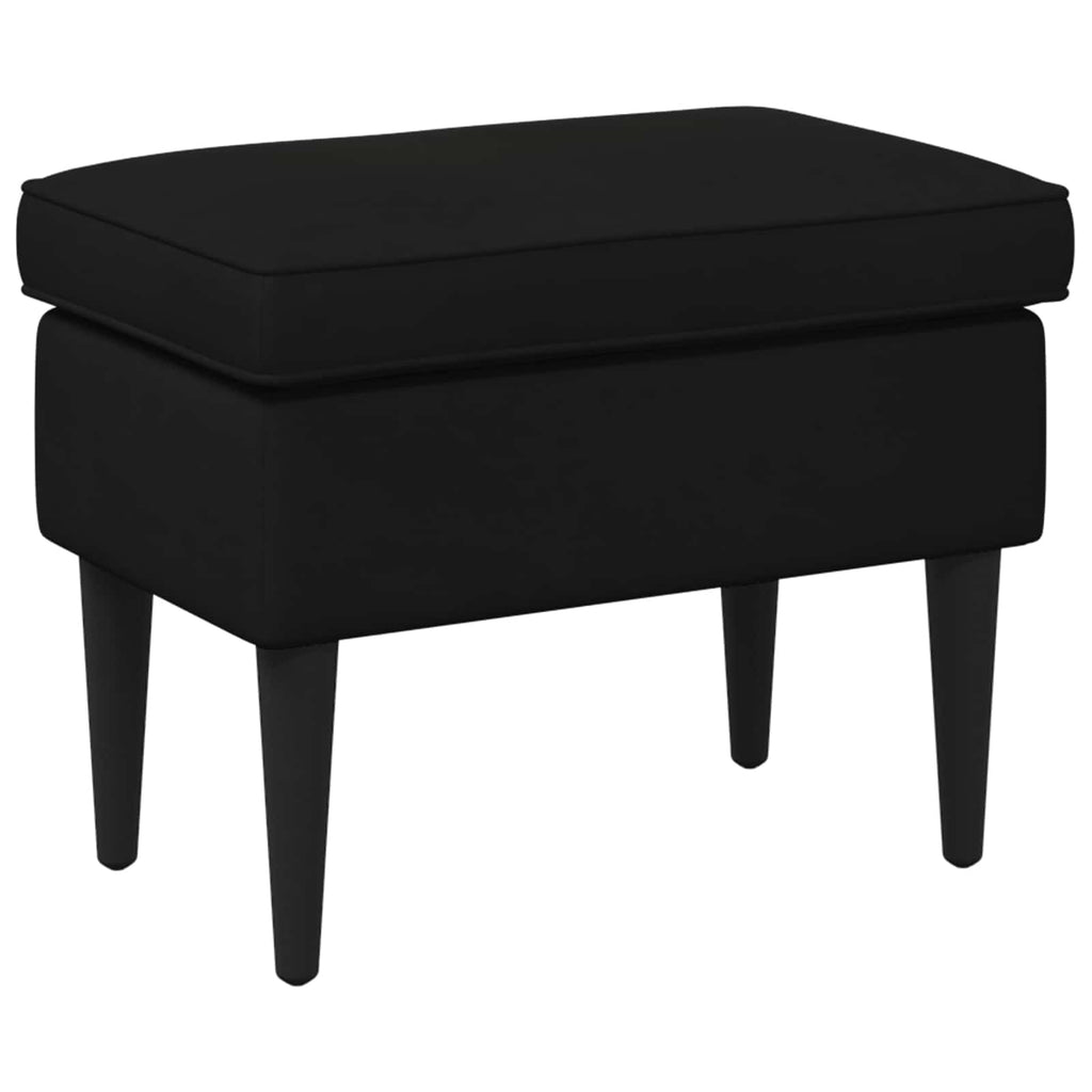 Hocker Schwarz 55 x 35 x 41 cm Samt