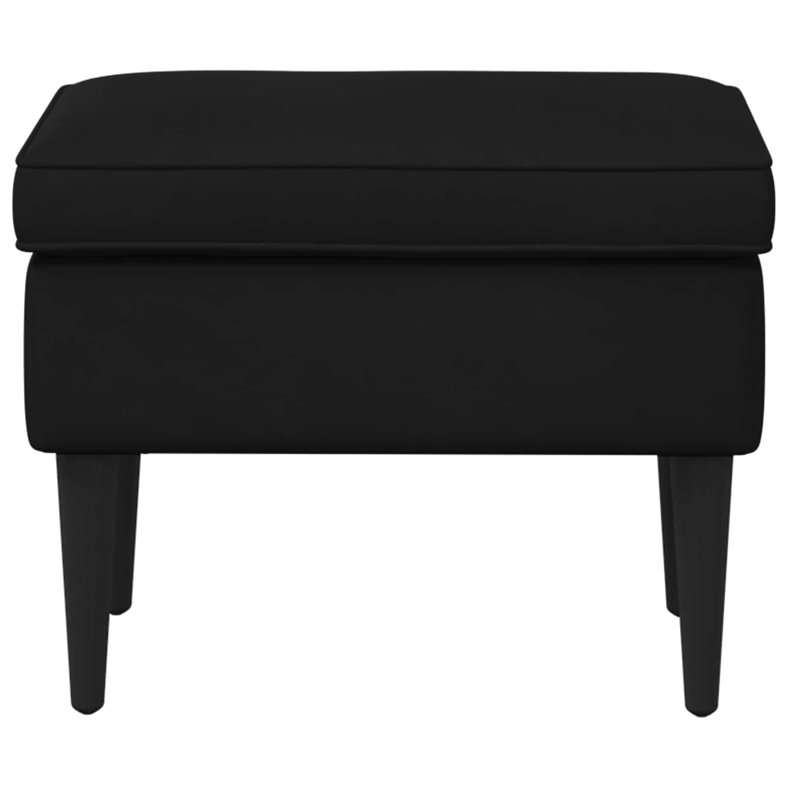 Hocker Schwarz 55 x 35 x 41 cm Samt