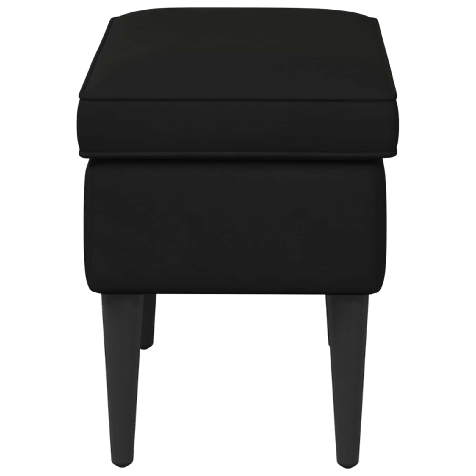 Hocker Schwarz 55 x 35 x 41 cm Samt