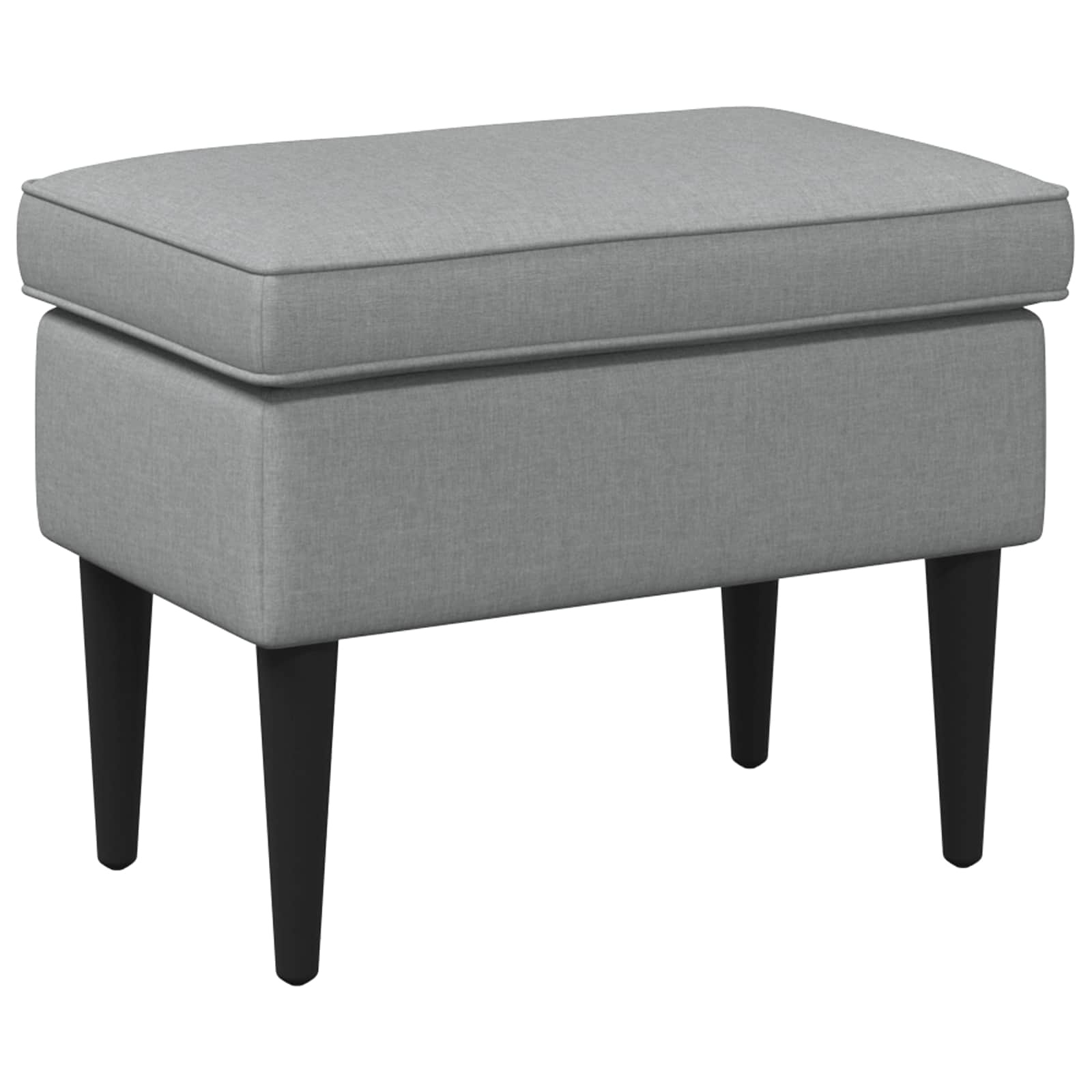 Hocker Hellgrau 55 x 35 x 41 cm Stoff