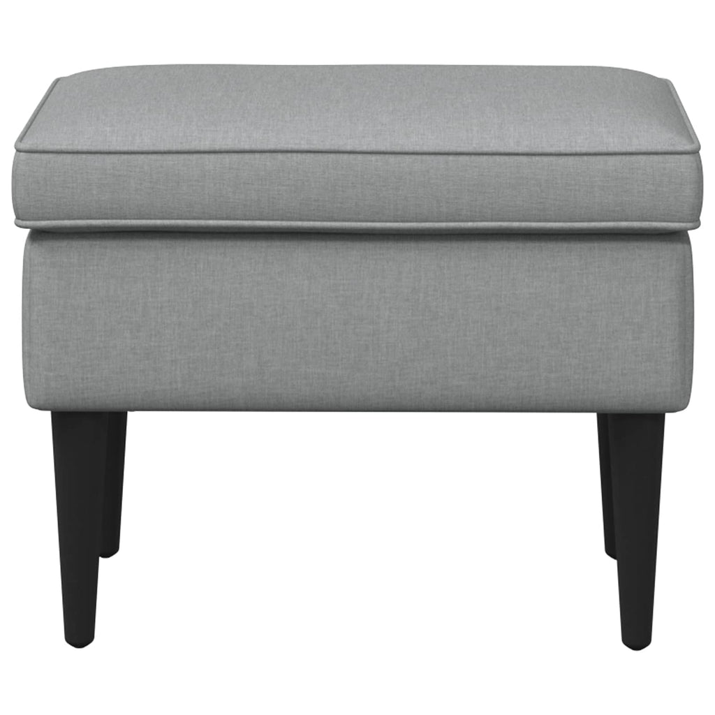 Hocker Hellgrau 55 x 35 x 41 cm Stoff