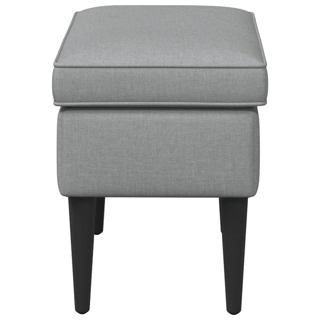 Hocker Hellgrau 55 x 35 x 41 cm Stoff