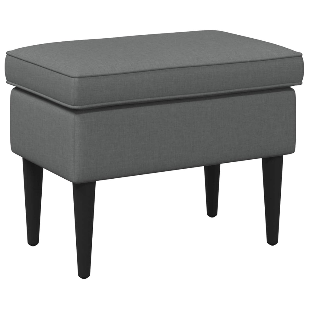 Hocker Dunkelgrau 55 x 35 x 41 cm Stoff