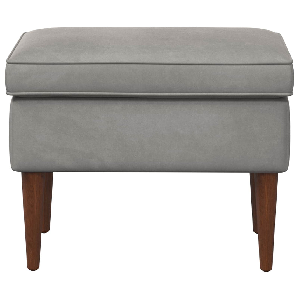 Hocker Hellgrau 55 x 35 x 41 cm Samt