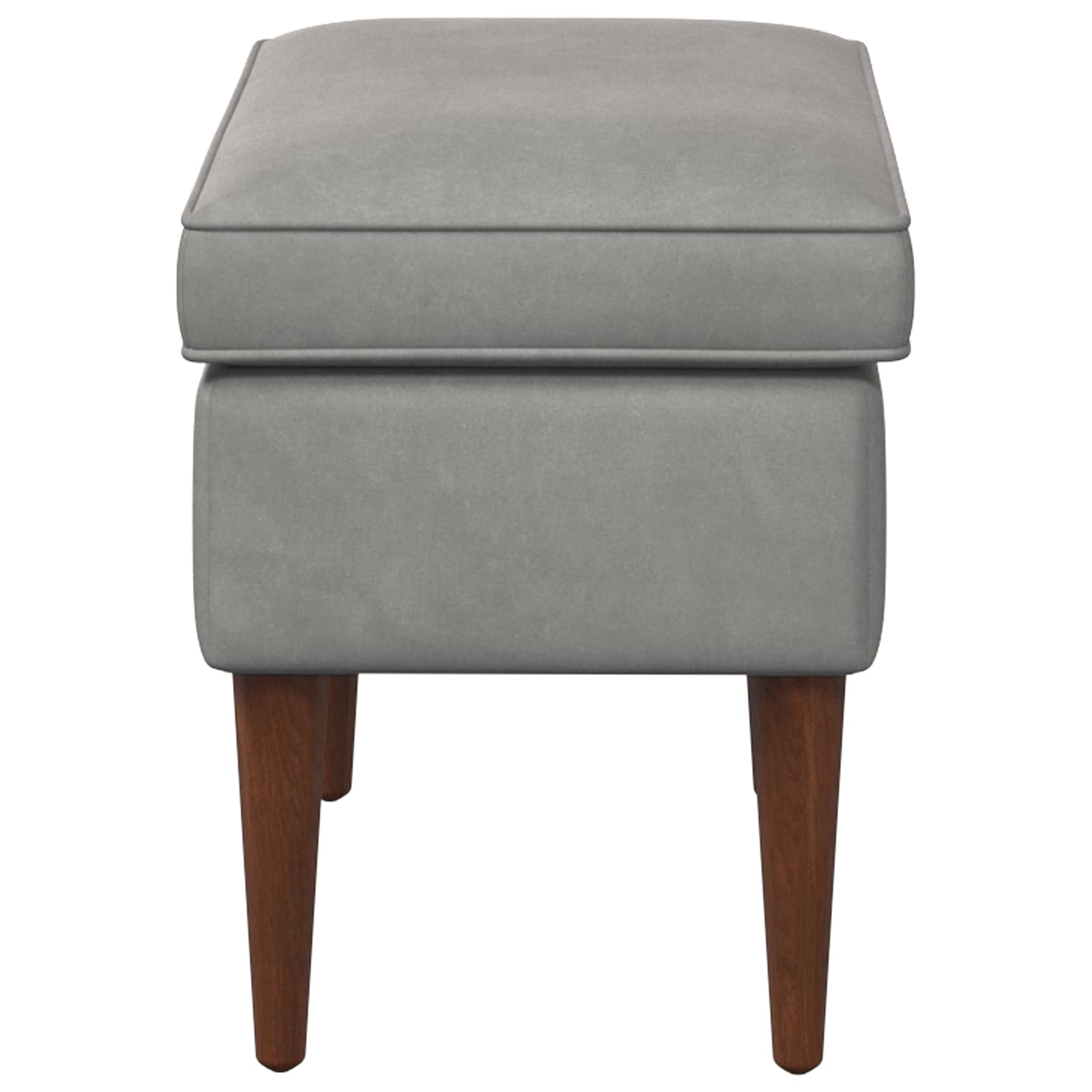 Hocker Hellgrau 55 x 35 x 41 cm Samt