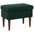 Hocker Dunkelgrün 55 x 35 x 41 cm Samt