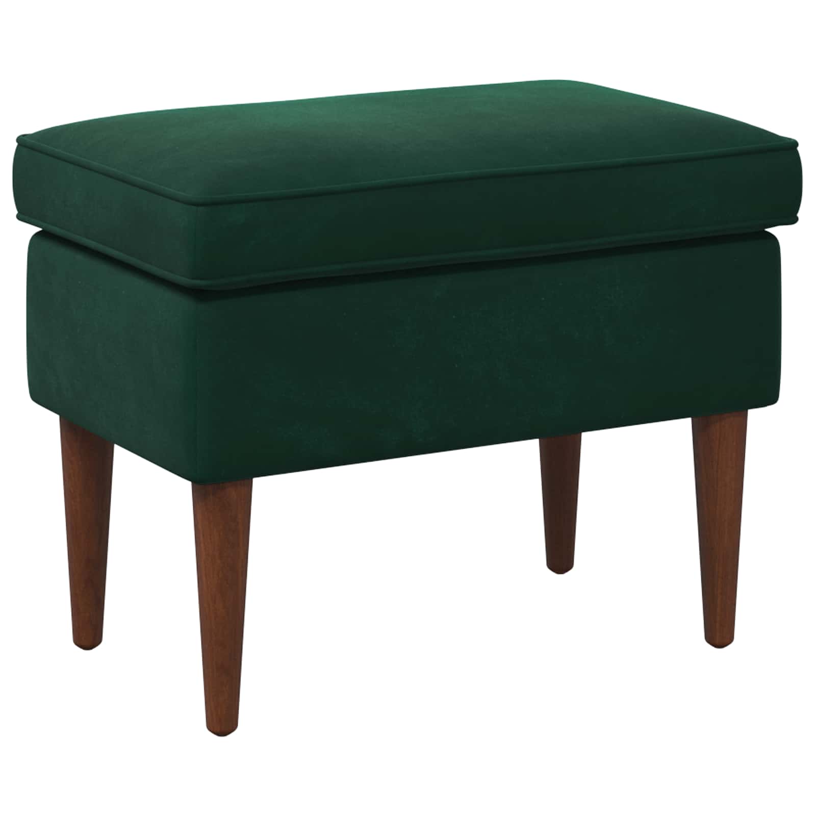 Hocker Dunkelgrün 55 x 35 x 41 cm Samt