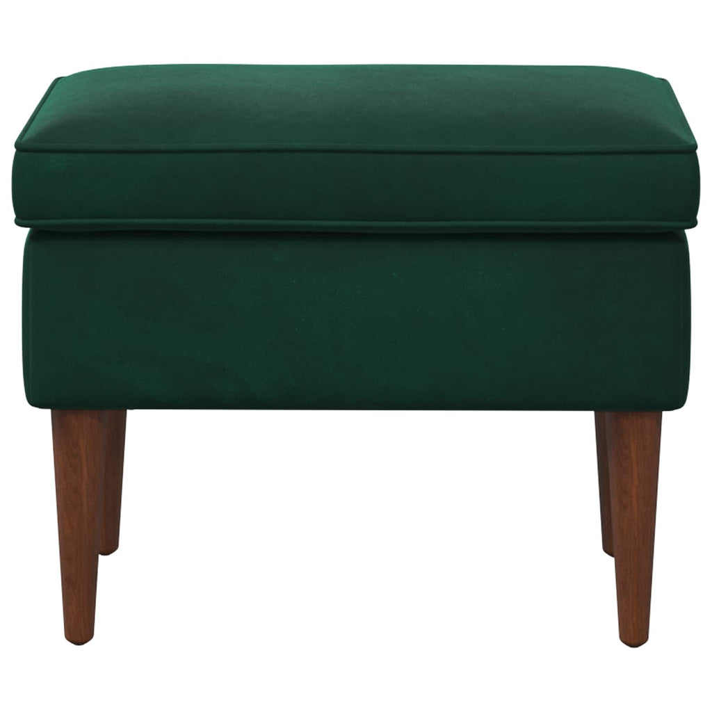 Hocker Dunkelgrün 55 x 35 x 41 cm Samt