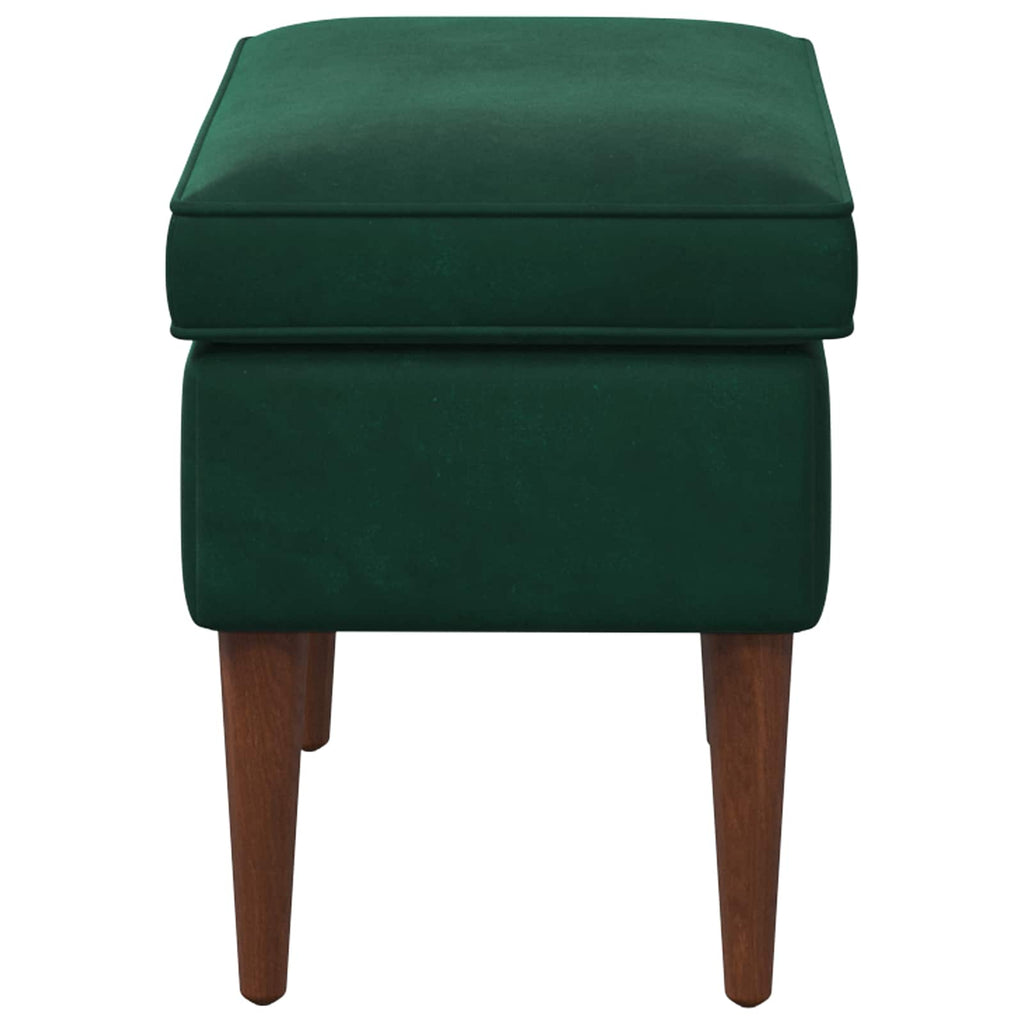Hocker Dunkelgrün 55 x 35 x 41 cm Samt