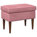 Hocker Rosa 55 x 35 x 41 cm Samt