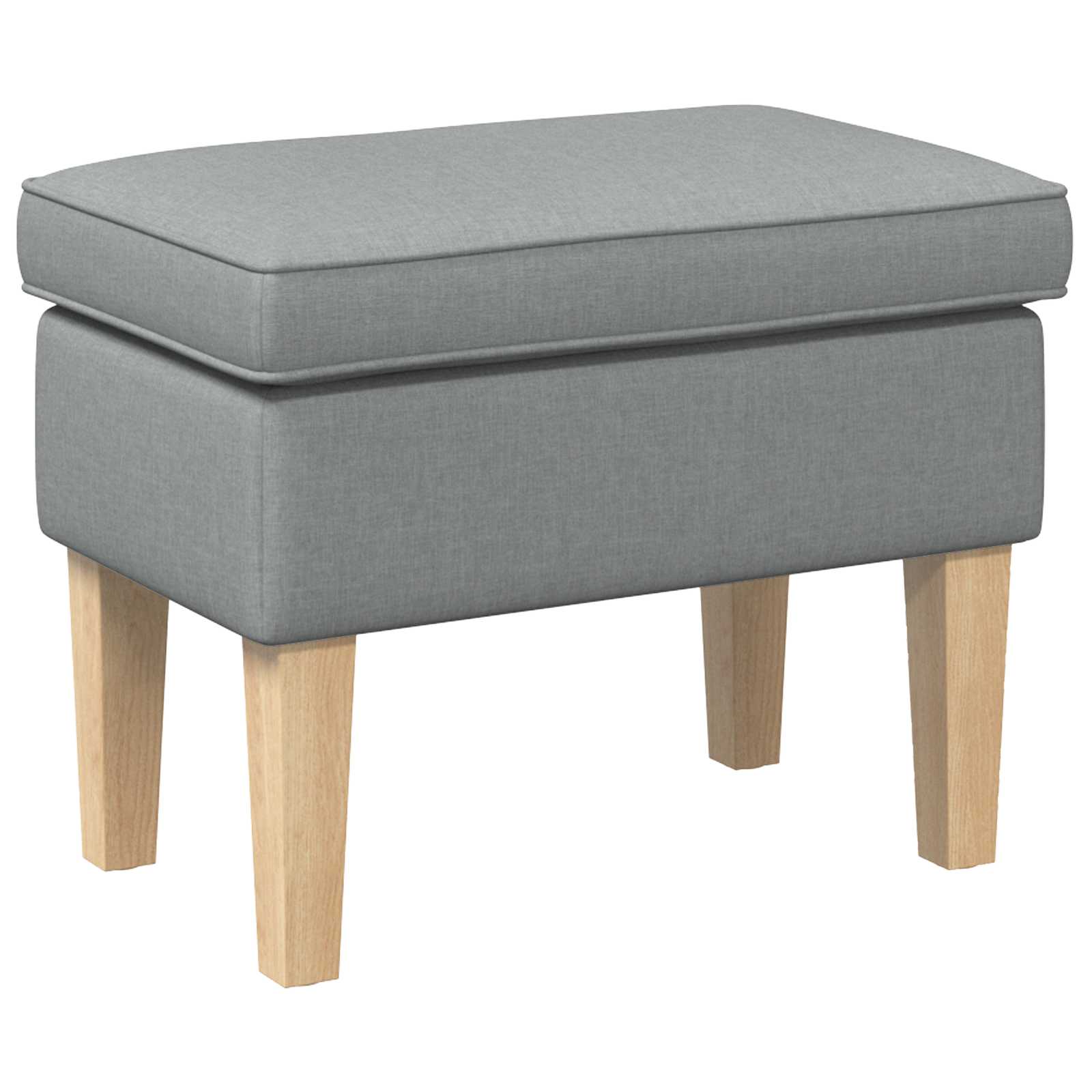 Hocker Hellgrau 55 x 35 x 41 cm Stoff