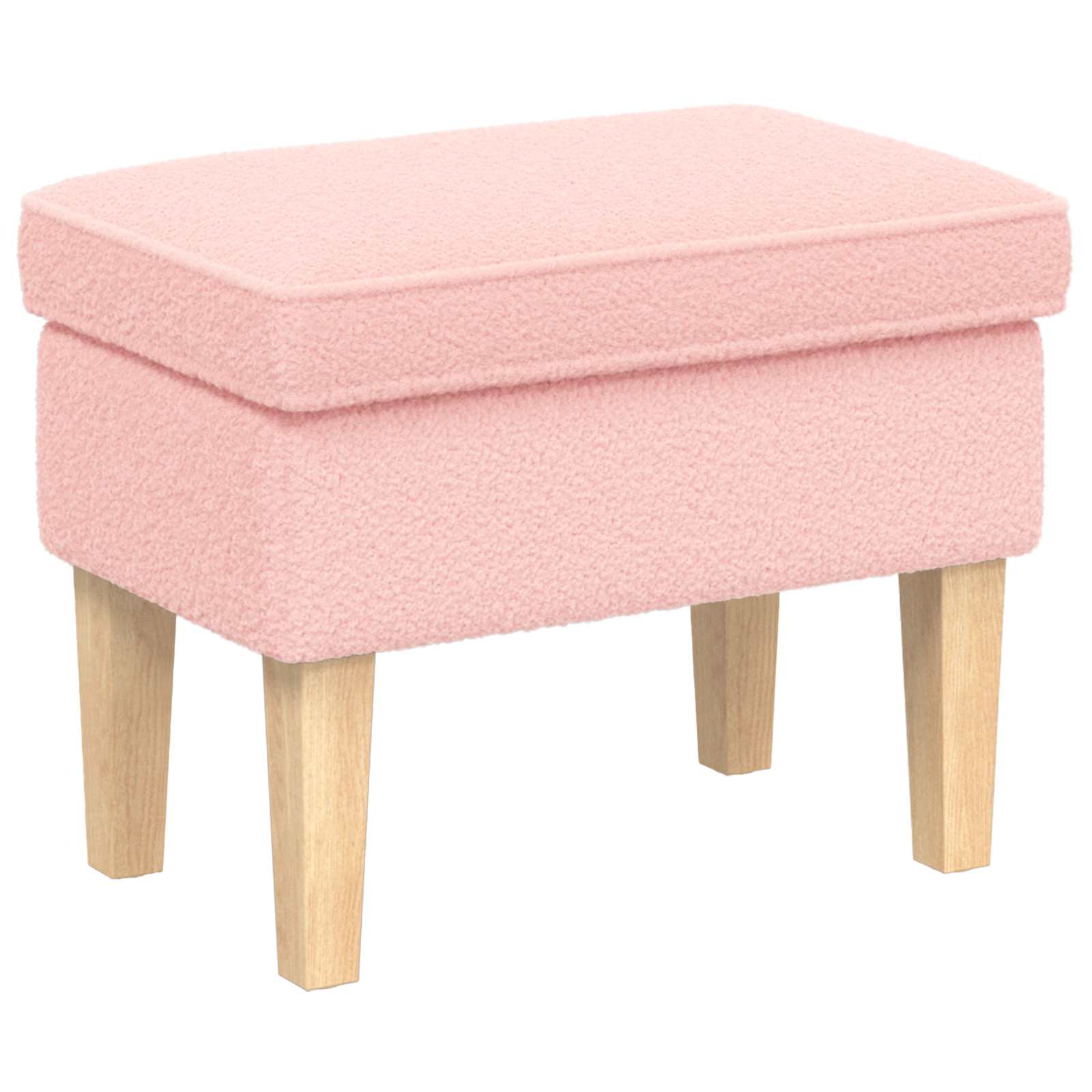 Hocker Rosa 55 x 35 x 41 cm Bouclé